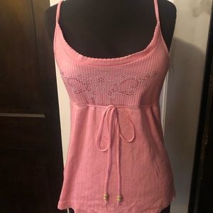 Adorable pink knit tank with sparkle ❤️